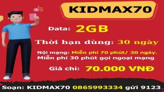 Gói KIDMAX70 Viettel: data và gọi cho đồng hồ định vị trẻ em