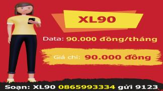 Gói XL90 Viettel: Dung lượng 9GB/Tháng chỉ với 90.000 đồng