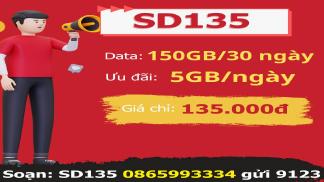 Gói SD135 Viettel - Thỏa sức trải nghiệm với 150GB Data 4G mỗi tháng